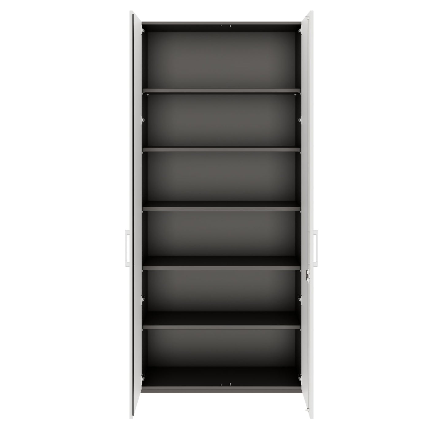 PRO Wing door cabinet | 6 Oh, 800 - 1200 x 2250 mm, soft -close, graphite / white