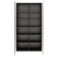 PRO Wing door cabinet | 6 Oh, 800 - 1200 x 2250 mm, soft -close, graphite / white