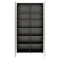 PRO Wing door cabinet | 6 Oh, 800 - 1200 x 2250 mm, soft -close, graphite / white