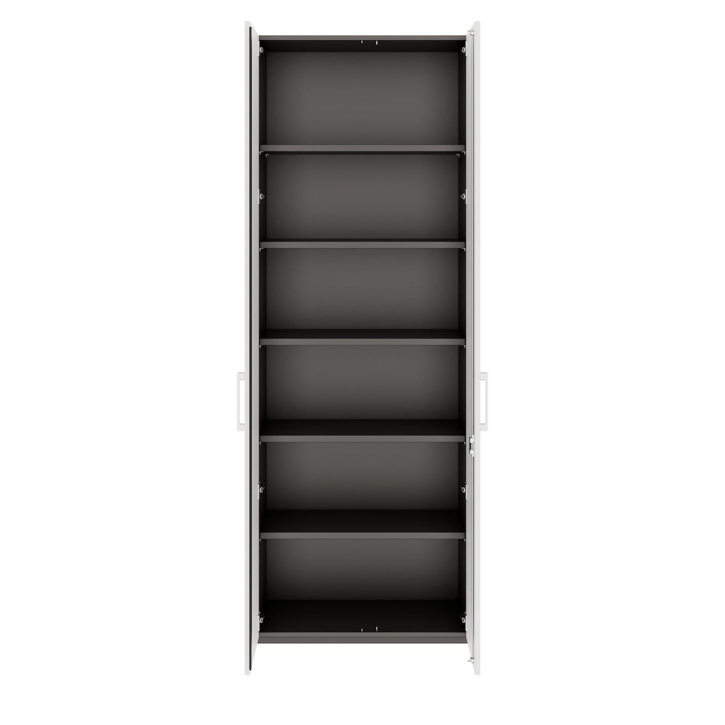 PRO Wing door cabinet | 6 Oh, 800 - 1200 x 2250 mm, soft -close, graphite / white