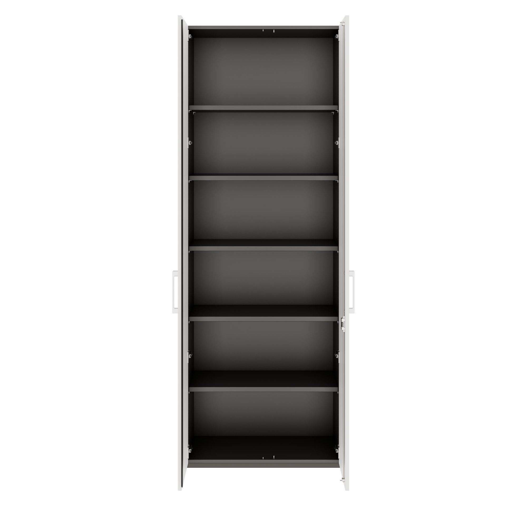 PRO Flügeltürenschrank | 6 OH, 800 - 1200 x 2250 mm, Soft-Close, Graphit / Weiß