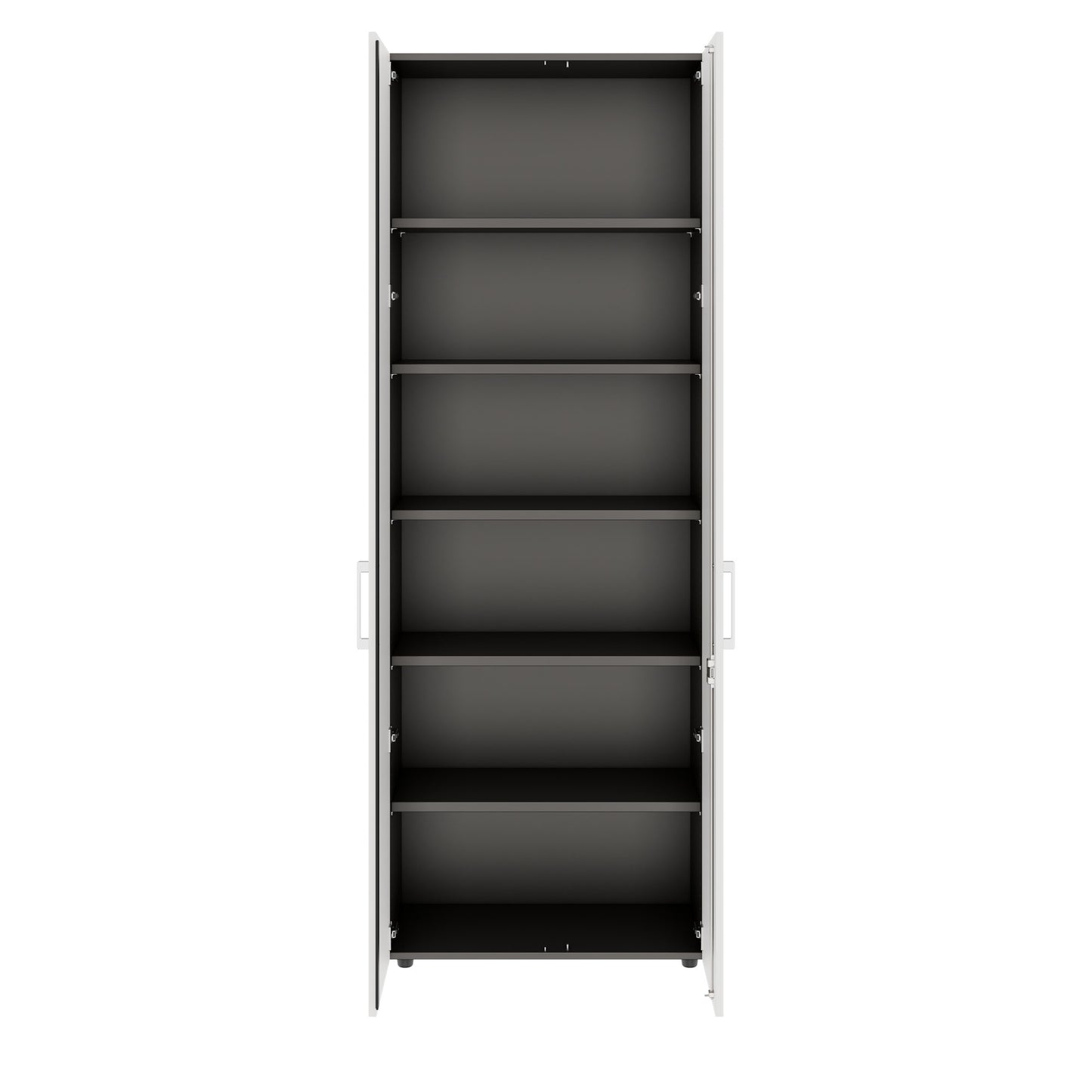 PRO Wing door cabinet | 6 Oh, 800 - 1200 x 2250 mm, soft -close, graphite / white