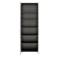 PRO Wing door cabinet | 6 Oh, 800 - 1200 x 2250 mm, soft -close, graphite / white