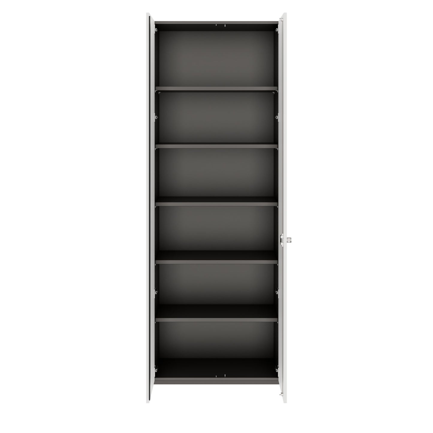 PRO Wing door cabinet | 6 Oh, 800 - 1200 x 2250 mm, soft -close, graphite / white