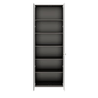 PRO Wing door cabinet | 6 Oh, 800 - 1200 x 2250 mm, soft -close, graphite / white