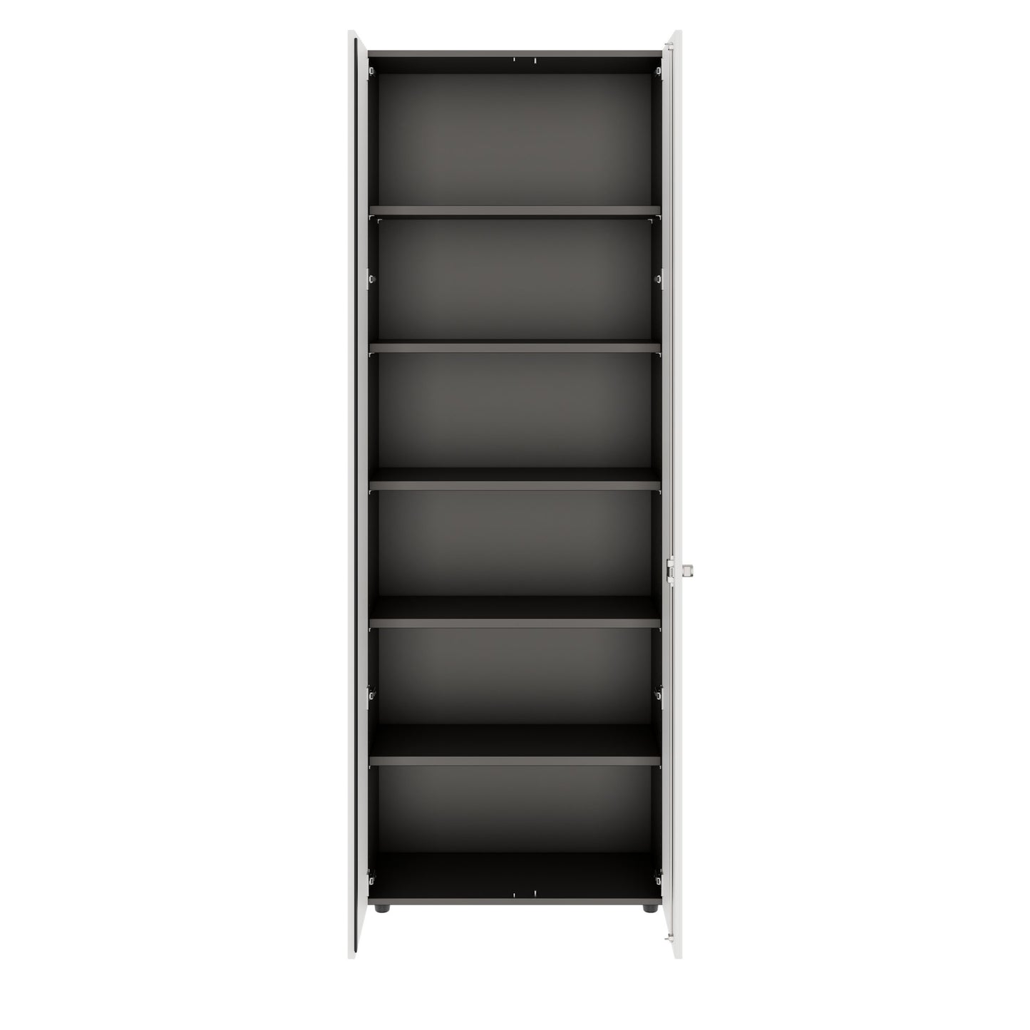 PRO Wing door cabinet | 6 Oh, 800 - 1200 x 2250 mm, soft -close, graphite / white