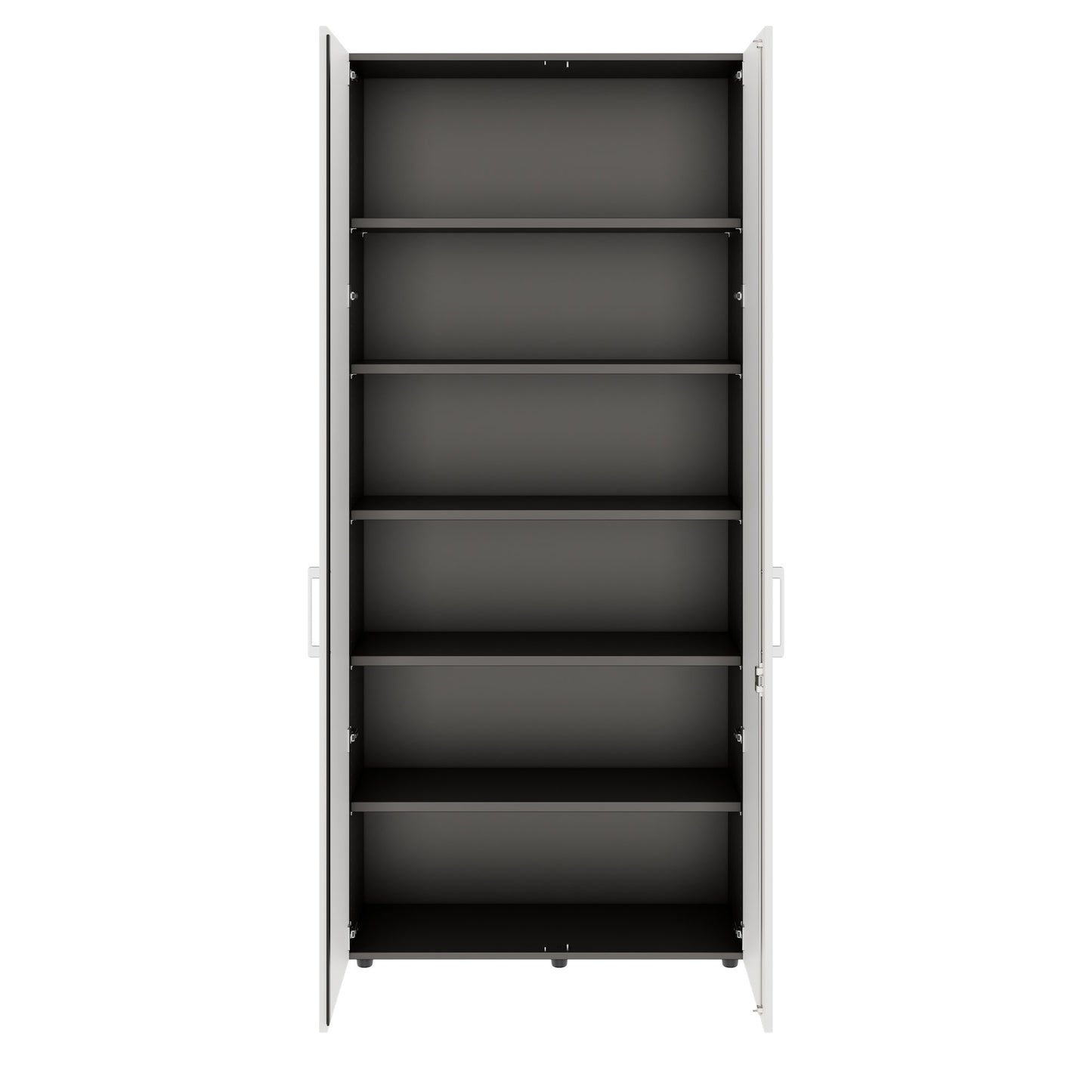 PRO Wing door cabinet | 6 Oh, 800 - 1200 x 2250 mm, soft -close, graphite / white