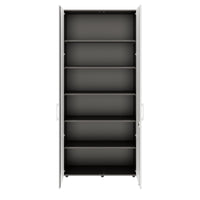 PRO Wing door cabinet | 6 Oh, 800 - 1200 x 2250 mm, soft -close, graphite / white