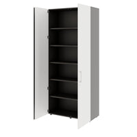 PRO Wing door cabinet | 6 Oh, 800 - 1200 x 2250 mm, soft -close, graphite / white