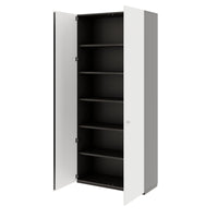 PRO Wing door cabinet | 6 Oh, 800 - 1200 x 2250 mm, soft -close, graphite / white