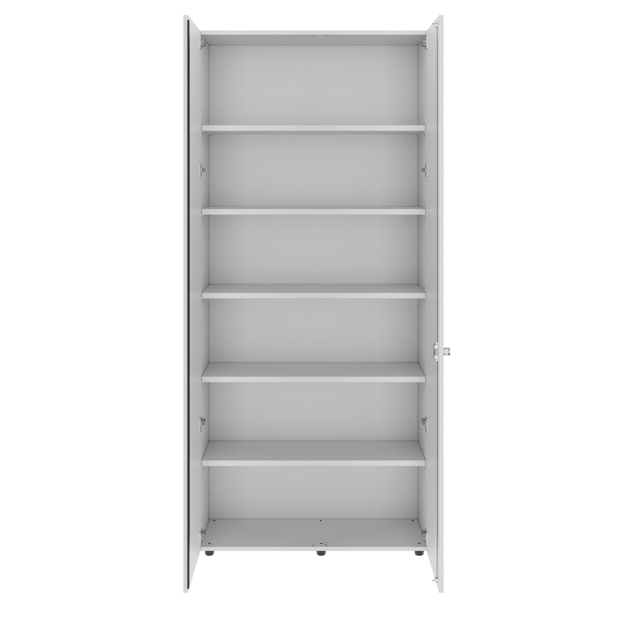 PRO Flügeltürenschrank | 6 OH, 800 - 1200 x 2250 mm, Soft-Close, Grau