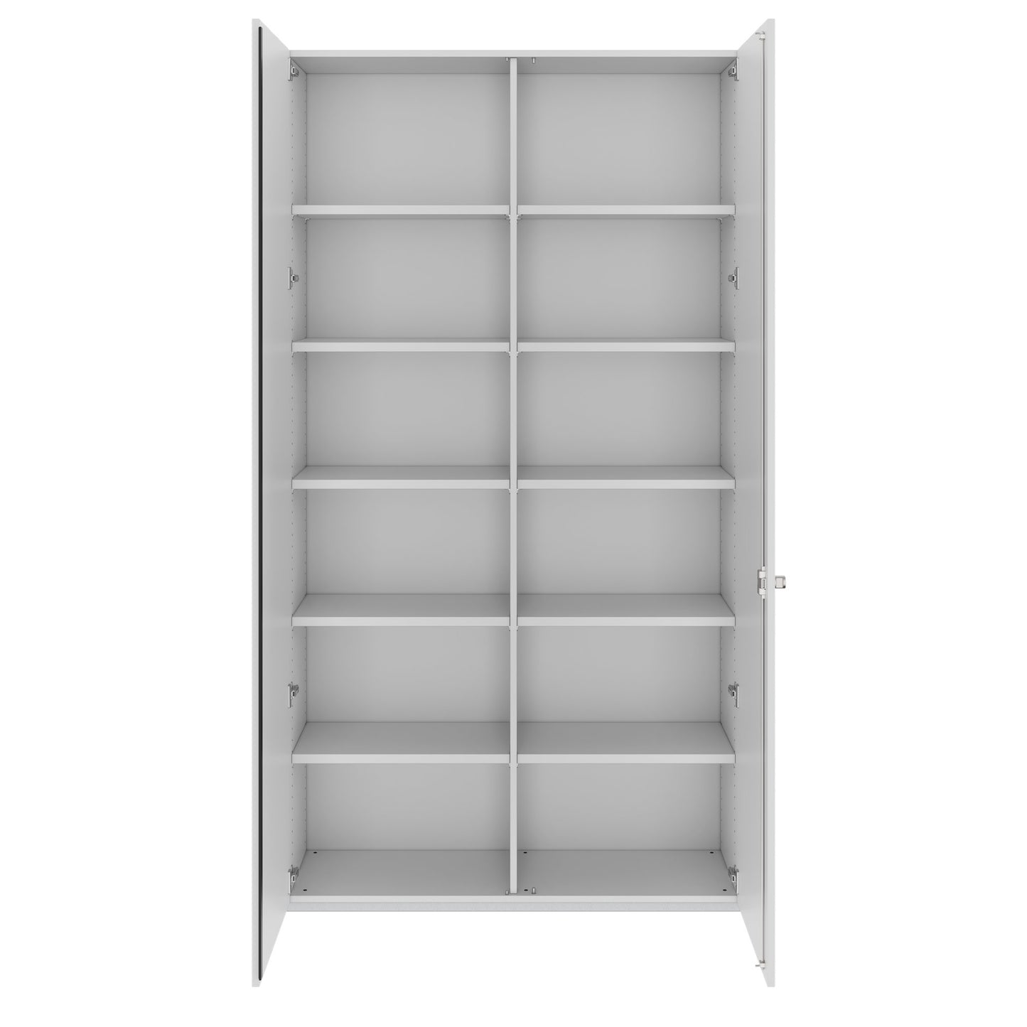 PRO Flügeltürenschrank | 6 OH, 800 - 1200 x 2250 mm, Soft-Close, Grau