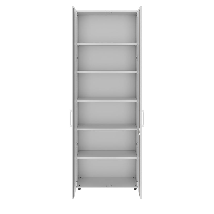 PRO Flügeltürenschrank | 6 OH, 800 - 1200 x 2250 mm, Soft-Close, Grau