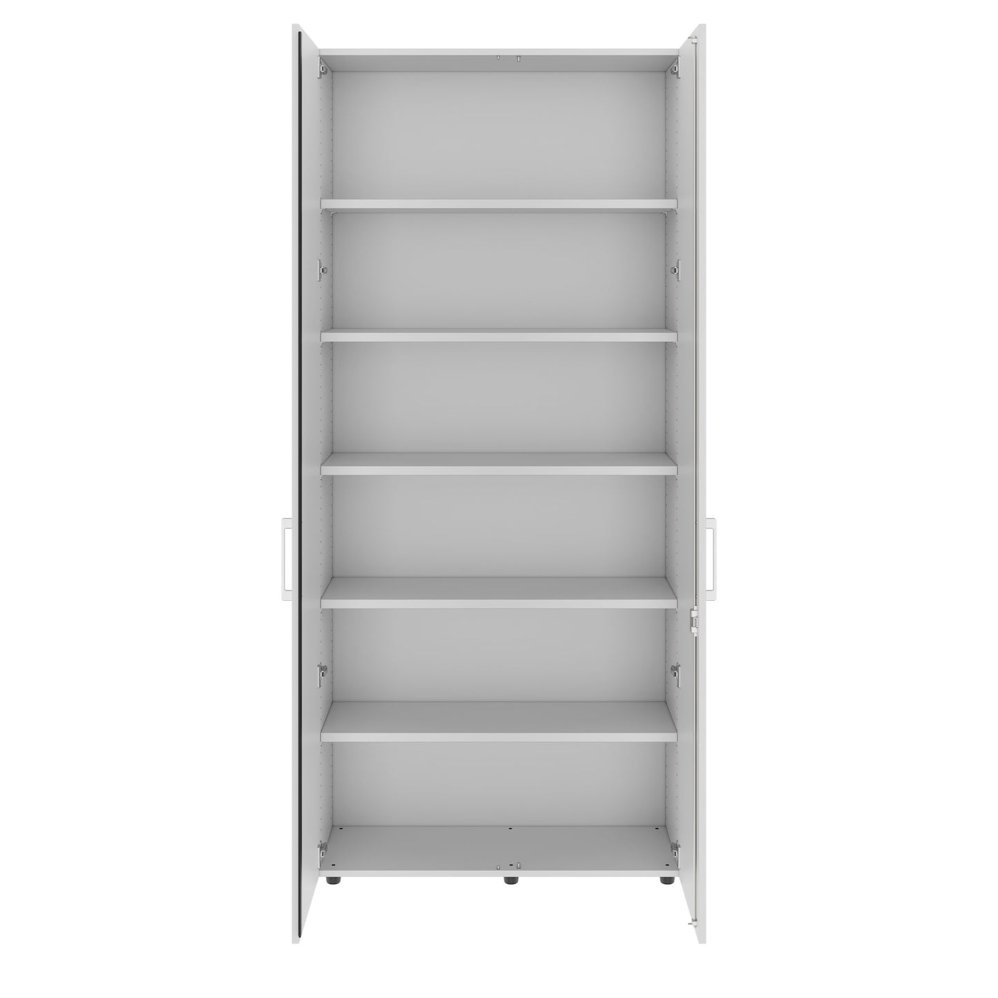 PRO Flügeltürenschrank | 6 OH, 800 - 1200 x 2250 mm, Soft-Close, Grau