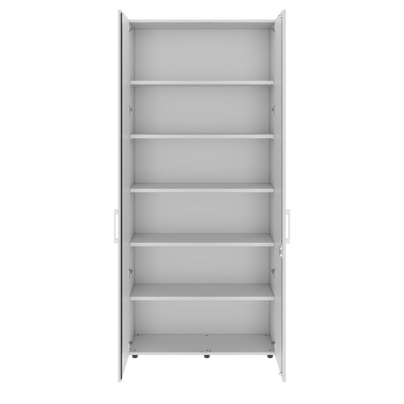 PRO Flügeltürenschrank | 6 OH, 800 - 1200 x 2250 mm, Soft-Close, Grau