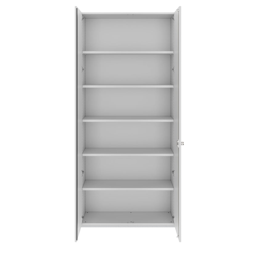 PRO Flügeltürenschrank | 6 OH, 800 - 1200 x 2250 mm, Soft-Close, Grau