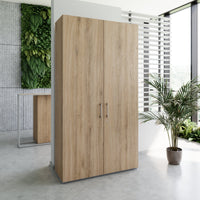 PRO Flügeltürenschrank | 6 OH, 800 - 1200 x 2250 mm, Soft-Close, Natureiche