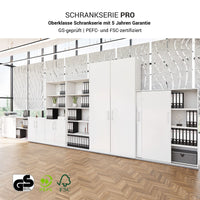 PRO Flügeltürenschrank | 6 OH, 800 - 1200 x 2250 mm, Soft-Close, Natureiche