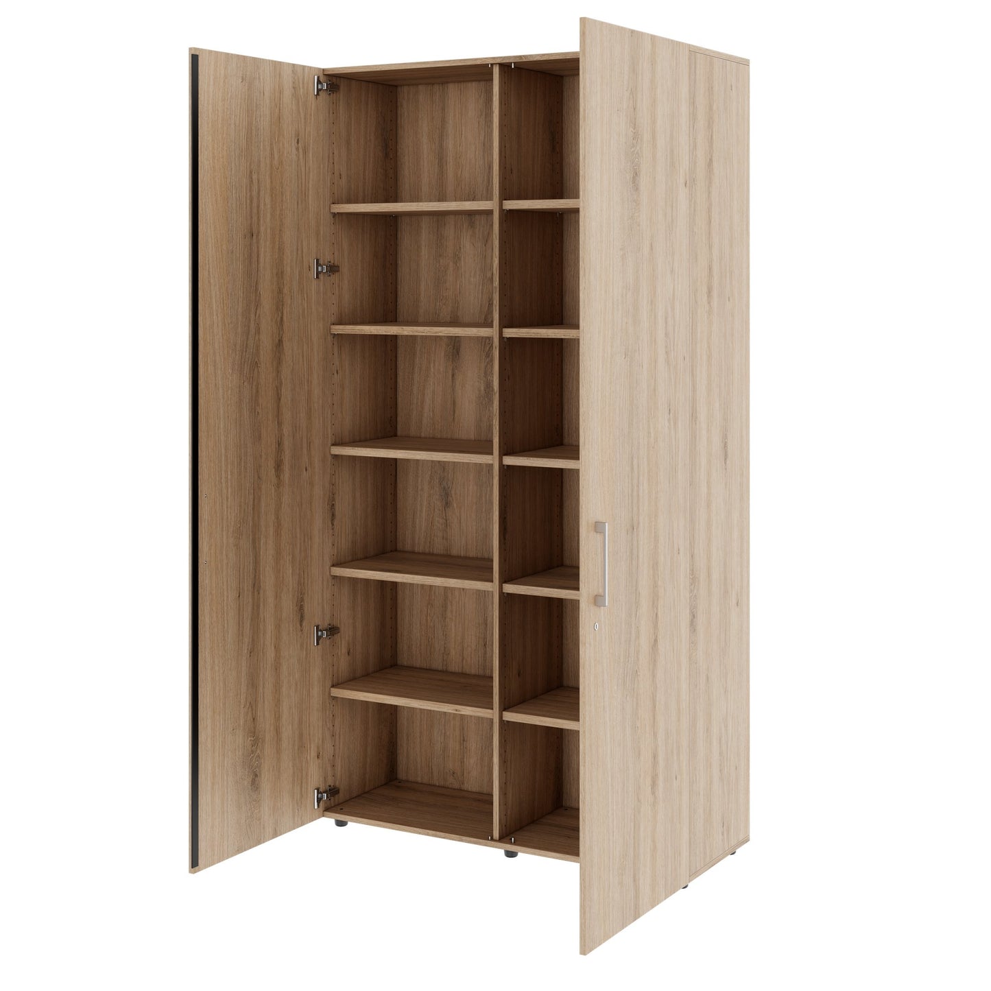 PRO Flügeltürenschrank | 6 OH, 800 - 1200 x 2250 mm, Soft-Close, Natureiche