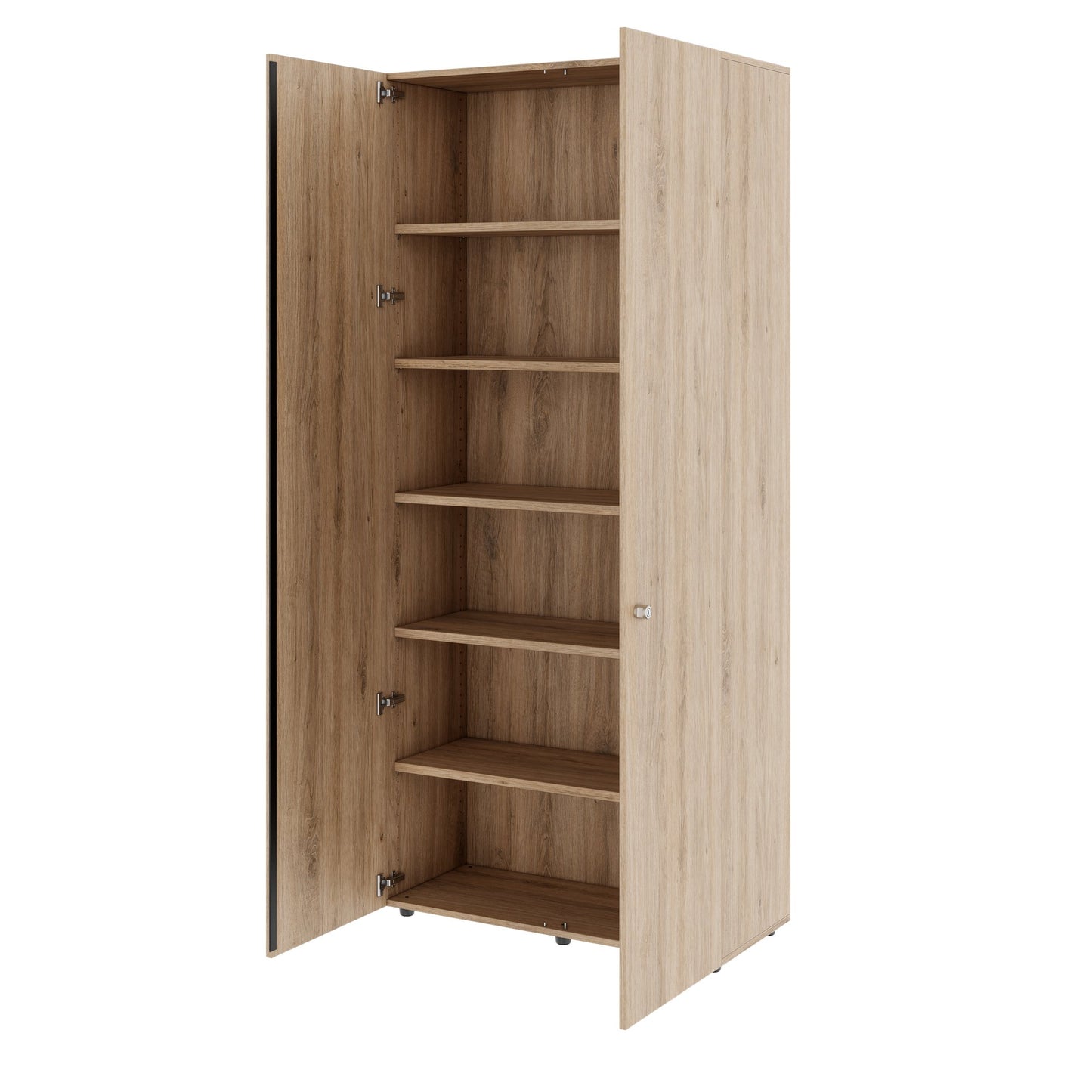 PRO Flügeltürenschrank | 6 OH, 800 - 1200 x 2250 mm, Soft-Close, Natureiche