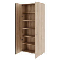 PRO Flügeltürenschrank | 6 OH, 800 - 1200 x 2250 mm, Soft-Close, Natureiche