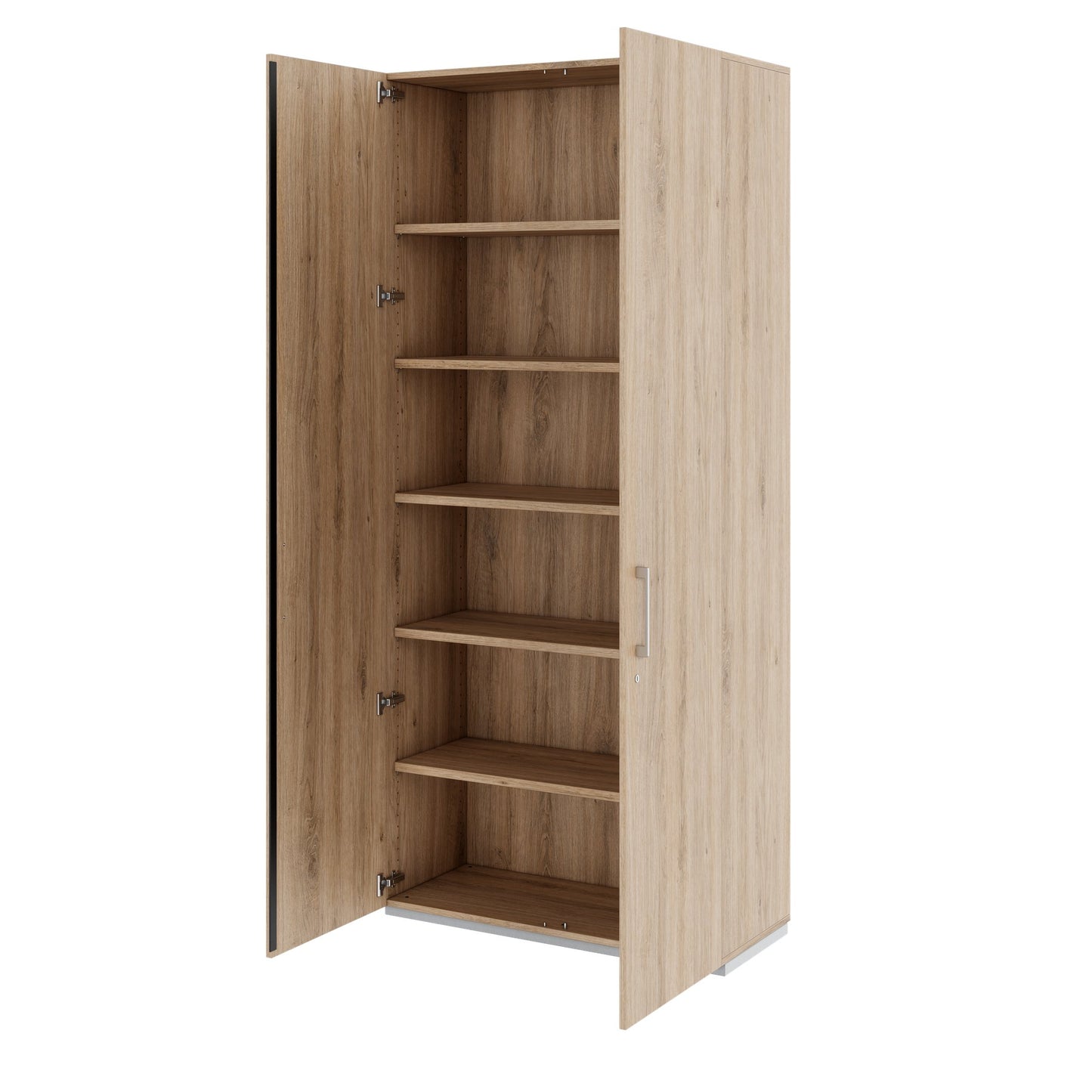 PRO Flügeltürenschrank | 6 OH, 800 - 1200 x 2250 mm, Soft-Close, Natureiche