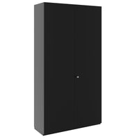 Armadio con ante battenti PRO | 6 OH, 800 - 1200 x 2250 mm, chiusura ammortizzata, nero