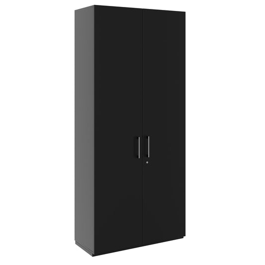 PRO hinged door cabinet | 6 OH, 800 - 1200 x 2250 mm, soft close, black