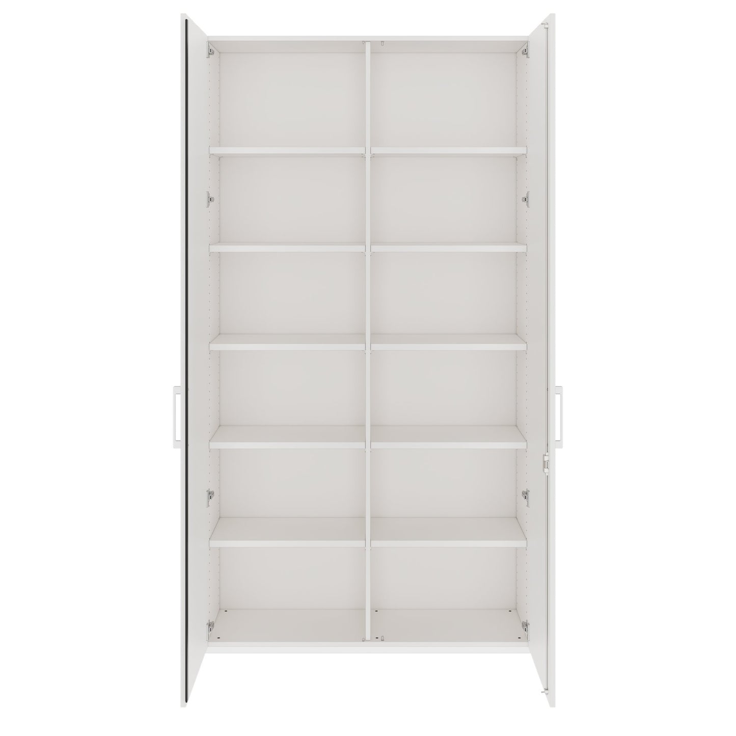 PRO Flügeltürenschrank | 6 OH, 800 - 1200 x 2250 mm, Soft-Close, Weiss