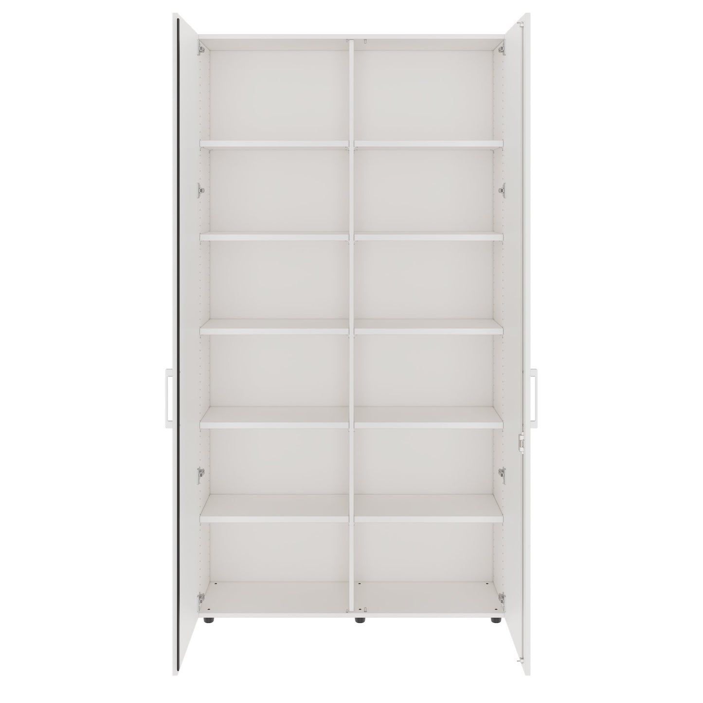 PRO Flügeltürenschrank | 6 OH, 800 - 1200 x 2250 mm, Soft-Close, Weiss