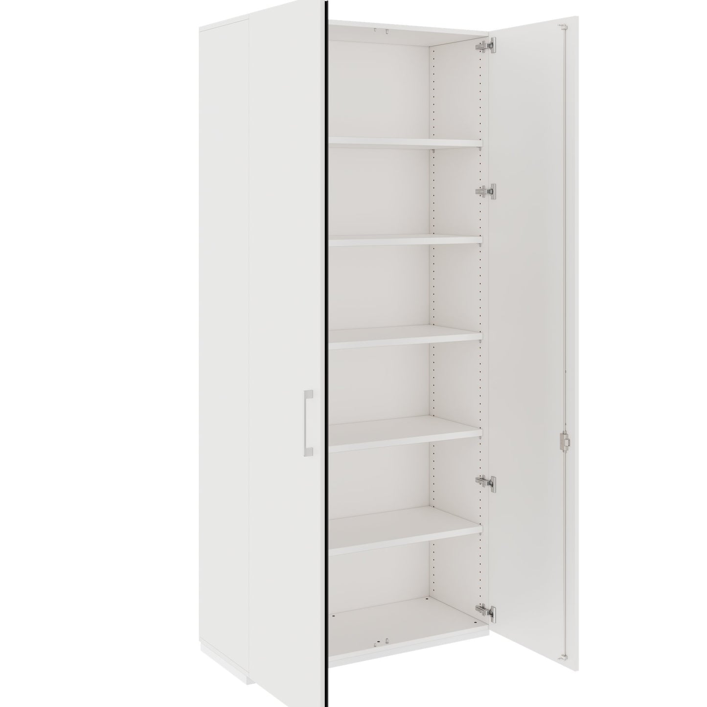 PRO Flügeltürenschrank | 6 OH, 800 - 1200 x 2250 mm, Soft-Close, Weiss