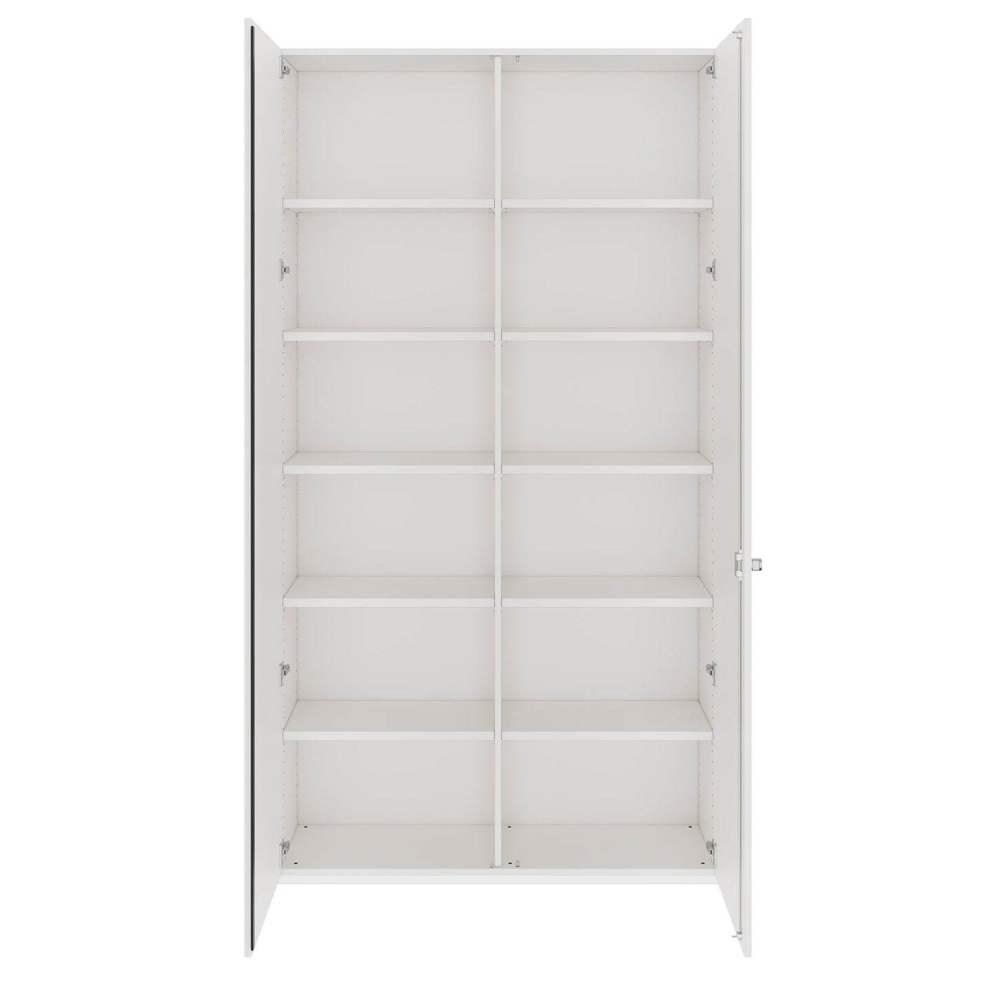 PRO Flügeltürenschrank | 6 OH, 800 - 1200 x 2250 mm, Soft-Close, Weiss