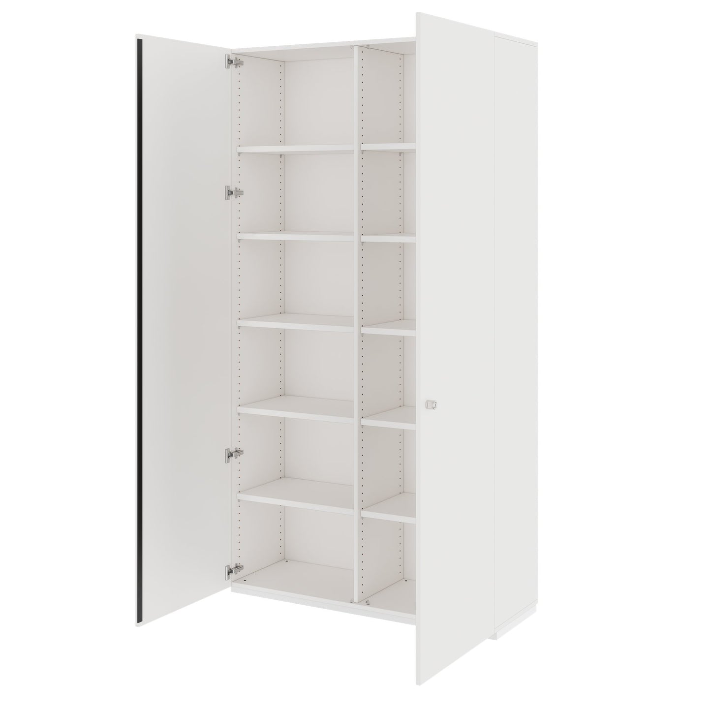 PRO Flügeltürenschrank | 6 OH, 800 - 1200 x 2250 mm, Soft-Close, Weiß