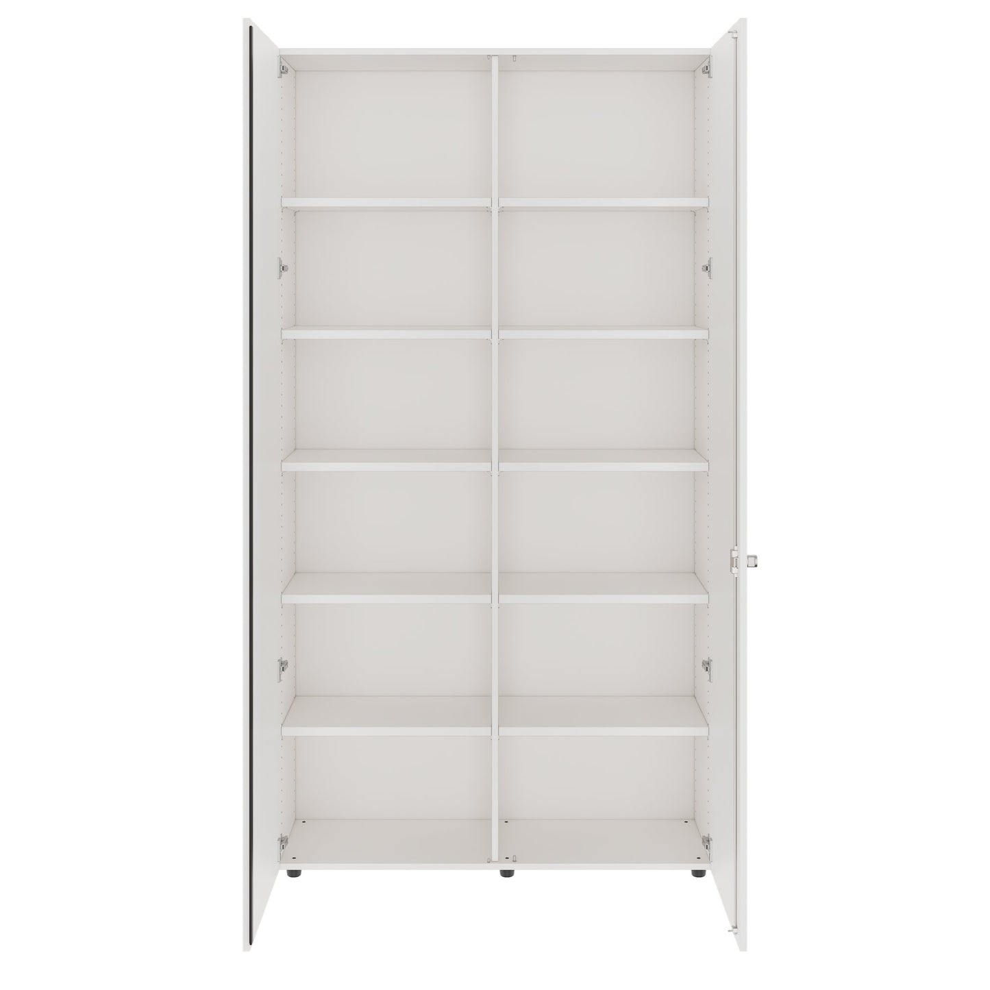 PRO Flügeltürenschrank | 6 OH, 800 - 1200 x 2250 mm, Soft-Close, Weiss