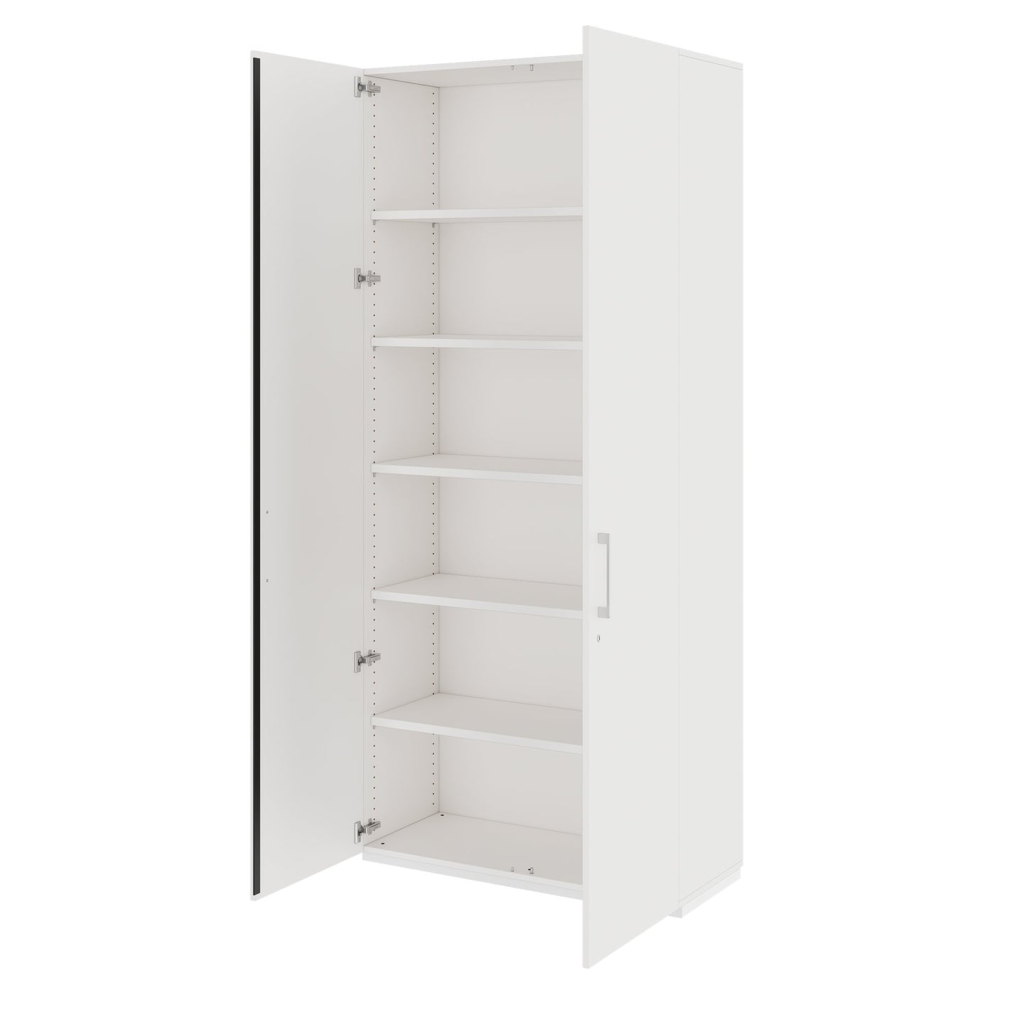 PRO Flügeltürenschrank | 6 OH, 800 - 1200 x 2250 mm, Soft-Close, Weiss
