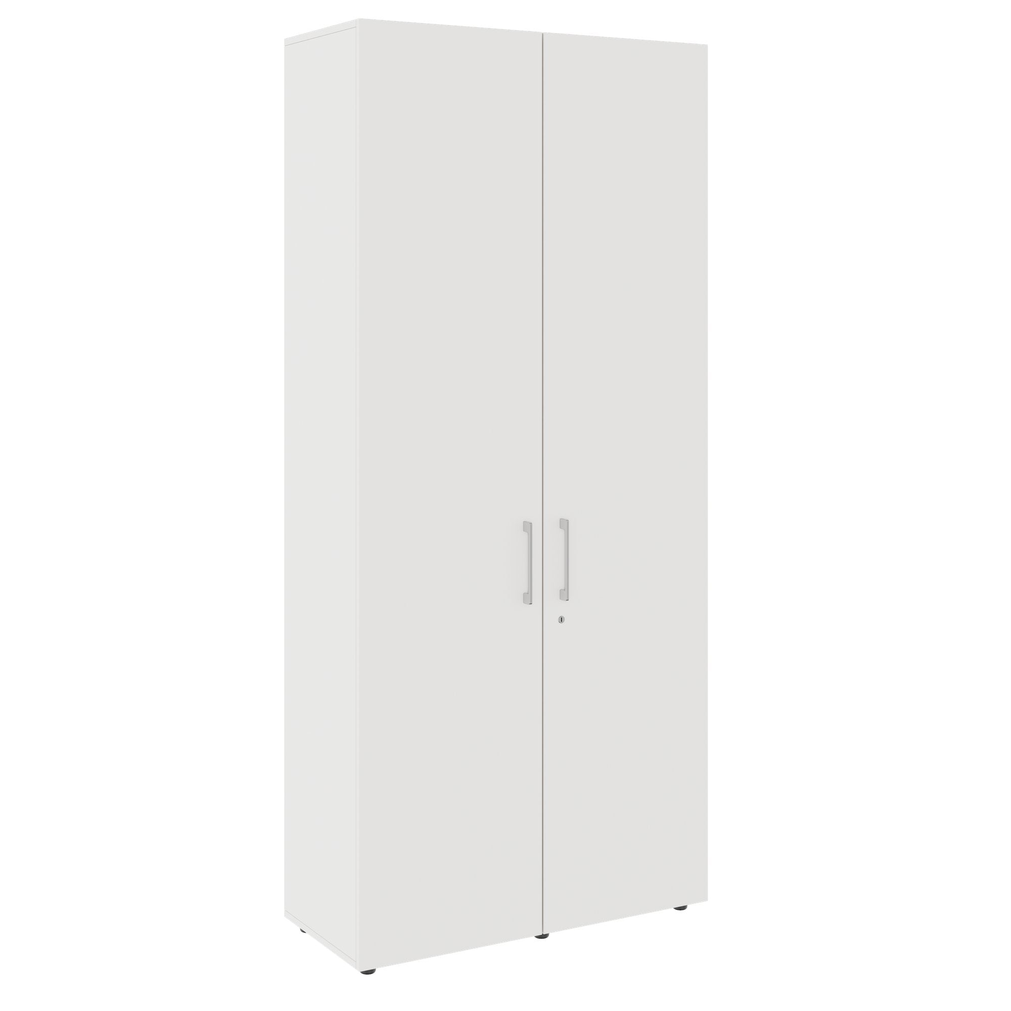 PRO Flügeltürenschrank | 6 OH, 800 - 1200 x 2250 mm, Soft-Close, Weiss