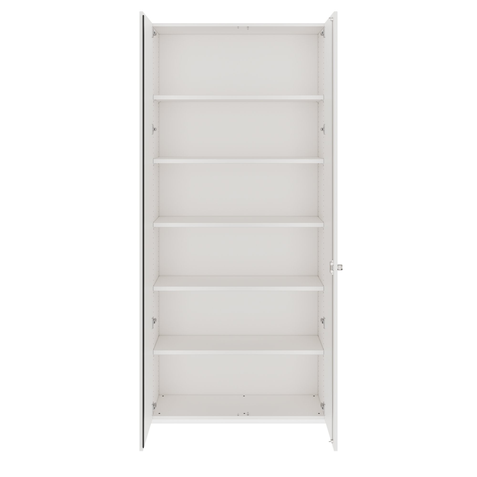 PRO Flügeltürenschrank | 6 OH, 800 - 1200 x 2250 mm, Soft-Close, Weiss