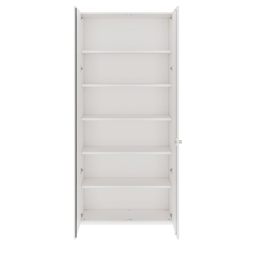 PRO Flügeltürenschrank | 6 OH, 800 - 1200 x 2250 mm, Soft-Close, Weiss