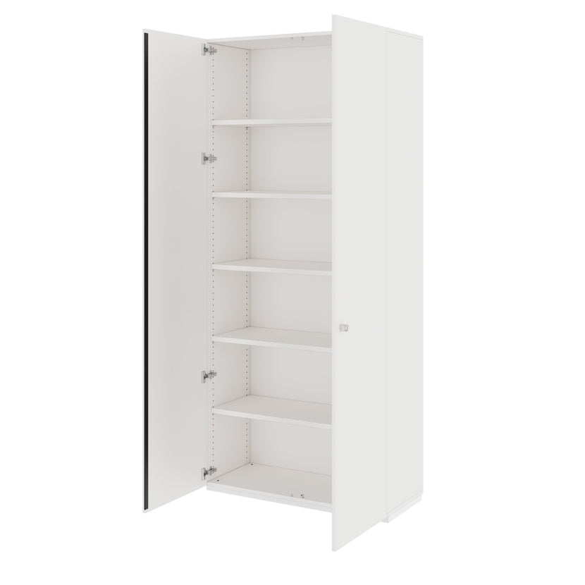 PRO Flügeltürenschrank | 6 OH, 800 - 1200 x 2250 mm, Soft-Close, Weiss