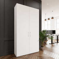 PRO Flügeltürenschrank | 6 OH, 800 - 1200 x 2250 mm, Soft-Close, Weiss