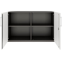 PRO Armoire de porte d'aile | 2 oh, 800 - 1200 x 770 mm, Soft -Close, graphite / blanc