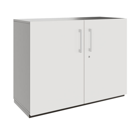 PRO Swing door cabinet | 2 U, 800 - 1200 x 770 mm, soft close, graphite/white