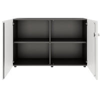 PRO Armoire de porte d'aile | 2 oh, 800 - 1200 x 770 mm, Soft -Close, graphite / blanc