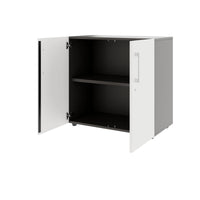 PRO Armoire de porte d'aile | 2 oh, 800 - 1200 x 770 mm, Soft -Close, graphite / blanc