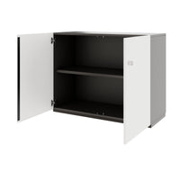 PRO Armoire de porte d'aile | 2 oh, 800 - 1200 x 770 mm, Soft -Close, graphite / blanc