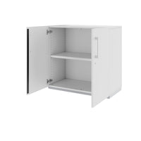 Armoire à portes battantes PRO | 2 OH, 800 - 1200 x 770 mm, fermeture amortie, gris