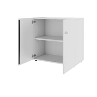 Armoire à portes battantes PRO | 2 OH, 800 - 1200 x 770 mm, fermeture amortie, gris