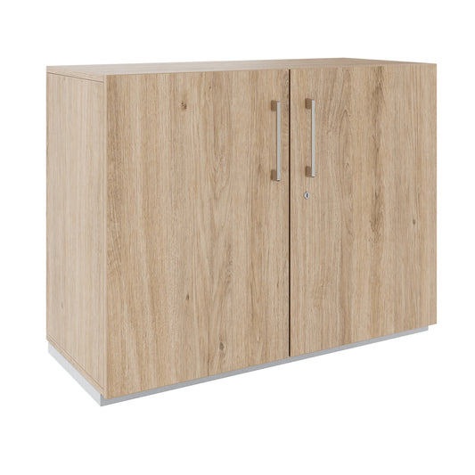 PRO hinged door cabinet | 2 OH, 800 - 1200 x 770 mm, soft close, natural oak