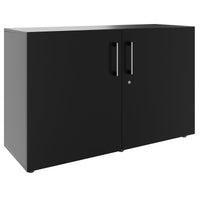 Armoire à portes battantes PRO | 2 OH, 800 - 1200 x 770 mm, fermeture amortie, noir