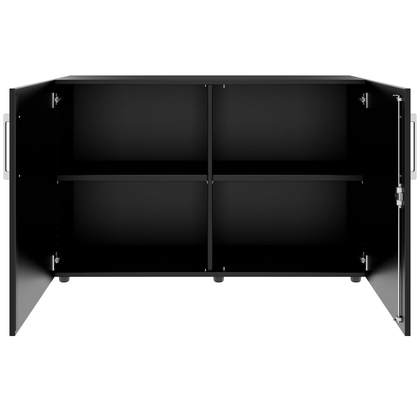 Armoire à portes battantes PRO | 2 OH, 800 - 1200 x 770 mm, fermeture amortie, noir